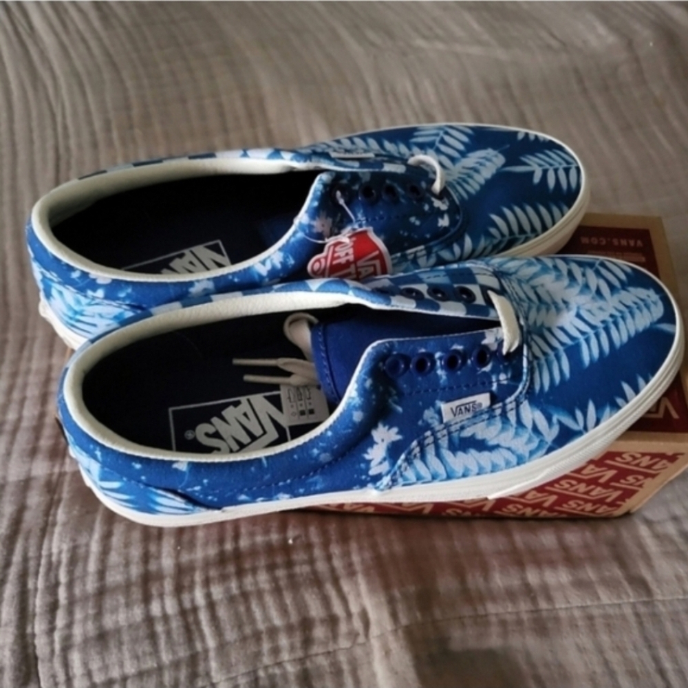 Vans Era Solar Floral Women 5 White and Blue VNOA4U39WV8 032026 - Picture 4 of 7